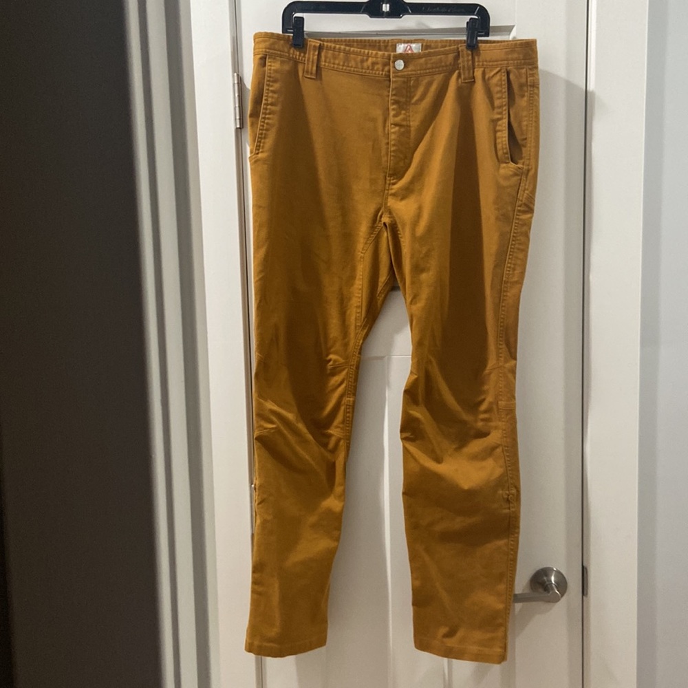 LIVSN Ecotrek Trail Pants Caramel 38 length 32 EUC outdoor exploring